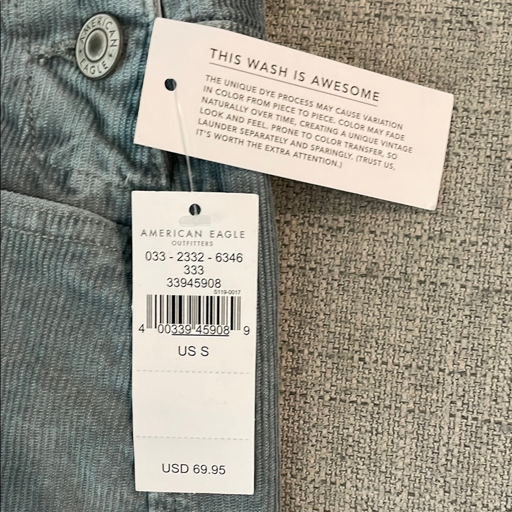 American Eagle Outfitters Blue Corduroy Overall Skirt - Picture 5 of 6